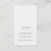 ヨットの販売及び仲介手数料のエンボス一見 名刺 (裏面)