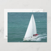 ヨットの郵便はがき ポストカード (正面/裏面)