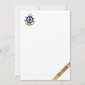 ヨットをテーマにした結婚50周年 招待状 (裏面)