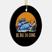 ヨットを攻撃するキラークジラは大人気の犯罪海 セラミックオーナメント (右)