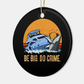 ヨットを攻撃するキラークジラは大人気の犯罪海 セラミックオーナメント (左)