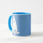 ヨットを競争させるフィンのクラス マグカップ (正面左)