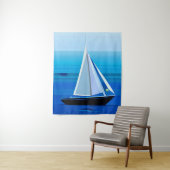 ヨットアンダーセイル、コバルトブルー タペストリー (インサイチュ)