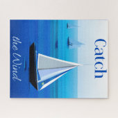 ヨットアンダーセール、風をキャッチ ジグソーパズル (横)