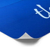 ヨットアンダーセール、風をキャッチ ポスター (角)