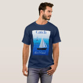 ヨットアンダーセール、風をキャッチ Tシャツ (正面フル)