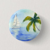 ヨットオンザシーパルマ 缶バッジ (正面)