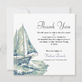 ヨットオンザ海葬儀サンキューカード 招待状 (正面)