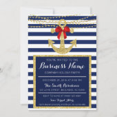 ヨットカンパニー航海のホリデーパーティークリスマス 招待状 (正面)