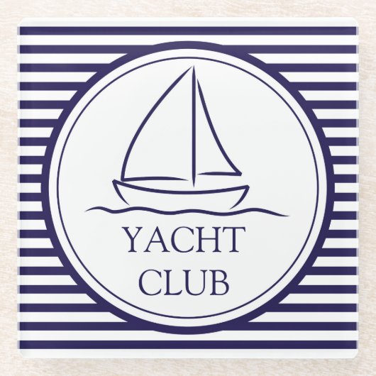 ヨットクラブ ガラスコースター (正面)