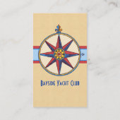 ヨットクラブ、セーリングクラブ、マリーナ、ショッ航海のプ 名刺 (裏面)
