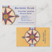 ヨットクラブ，セーリングクラブ，マリーナ，ショ航海のップ 名刺 (正面/裏面)