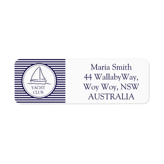 ヨットクラブ ラベル (正面)