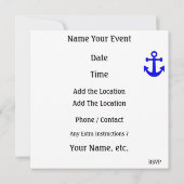 ヨットクラブ – SRF 招待状 (裏面)