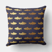 ヨットク航海のラブブルーネイビーゴールデンフィッシュシャーク クッション (裏面)
