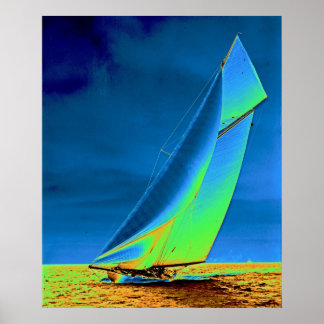 ヨットコロンビア1901着色済 ポスター