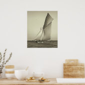 ヨットシャムロックレーシングアメリカズカップ1899 ポスター (キッチン)