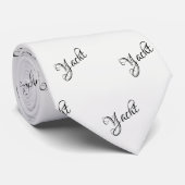 ヨットスクリプトタイポグラフィ スタイリッシュ ネクタイ (ロール)