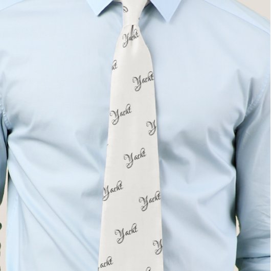 ヨットスクリプトタイポグラフィ スタイリッシュ ネクタイ