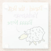 ヨットデザインガラスコースター用ヒツジ ガラスコースター (裏面)