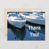 ヨットハーバーのボートありがとう ポストカード (正面/裏面)
