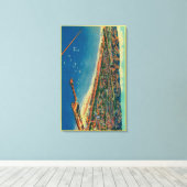 ヨットハーバー、ザパリサード、サンタモニカ キャンバスプリント (インサイチュ (ウッドフロア))