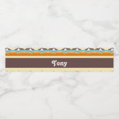 ヨットパターンを持つ熱帯景観 ペットボトルラベル (シングルラベル)