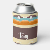 ヨットパターンを持つ熱帯景観 缶クーラー (缶裏面)
