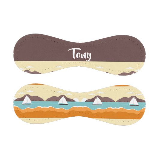 ヨットパターンを持つ熱帯景観 野球ボール (パネル)