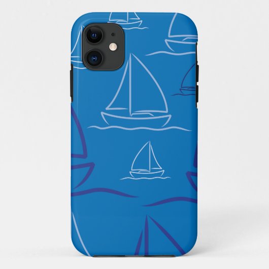 ヨットパターン Case-Mate iPhoneケース (裏面)