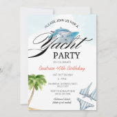 ヨットパーティーボートクルーズシップ招待状 招待状 (正面)