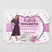 ヨットパーティー誕生日招待状 招待状 (正面)