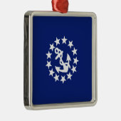 ヨットフラグいかりスターズシンボルオンブルー メタルオーナメント (右)