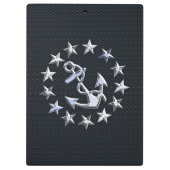 ヨットフラッグ航海のクロムエンサインオングリルプリント クリップボード (裏面)