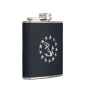 ヨットフラッグ航海のクロムエンサインオングリルプリント フラスク (右)