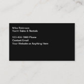 ヨットブローカーおよびマリンサービスの名刺 名刺 (裏面)
