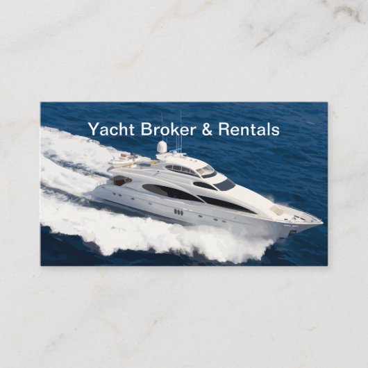ヨットブローカーおよびマリンサービスの名刺 名刺 (正面)