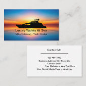 ヨットブローカーとディーラーの名刺サンセット 名刺 (正面/裏面)