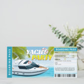 ヨットボートクルーズバースデーパーティーの招待状 (スタンド正面)
