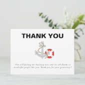 ヨットボートクルーズバースデーパーティー サンキューカード (スタンド正面)