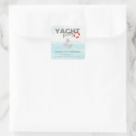 ヨットボートクルーズバースデーパーティー スクエアシール