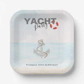 ヨットボートクルーズバースデーパーティー ペーパープレート (正面)