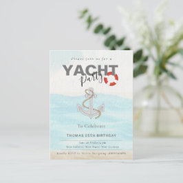 ヨットボートクルーズバースデーパーティー ポストカード