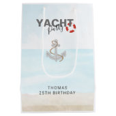 ヨットボートクルーズバースデーパーティー ミディアムペーパーバッグ (裏面)