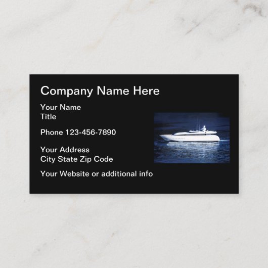 ヨットボート航海のテーマ 名刺 (正面)