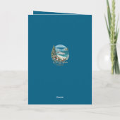 ヨットライフ航海のクリスマスホリデーカード サンキューカード (裏面)