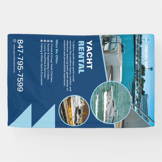 ヨットレンタルカスタム編集可能 横断幕 (横)