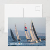 ヨットレース – マリーナデルレイ（カリフォルニア州） ポストカード (正面/裏面)