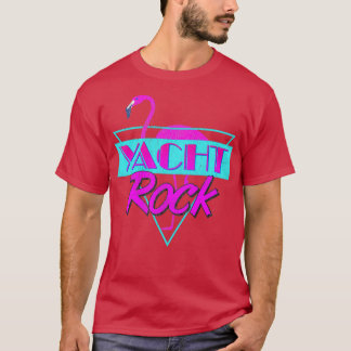 ヨットロックレトロフラミンゴ Tシャツ