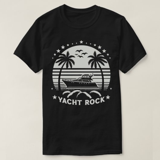 ヨットロックレトロ80sスタイル tシャツ (デザイン正面)